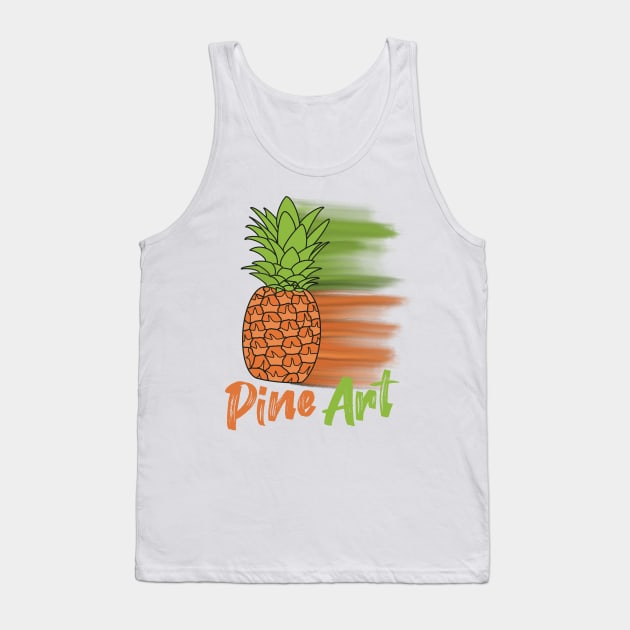 Pine Art Pineapple Tank Top by Punful